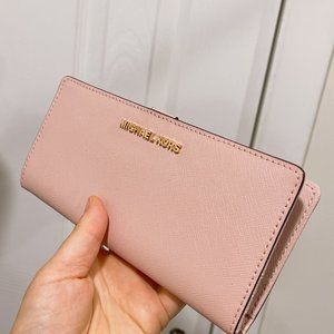 [NEW] MICHAEL KORS FLAT SLIM WALLET PINK